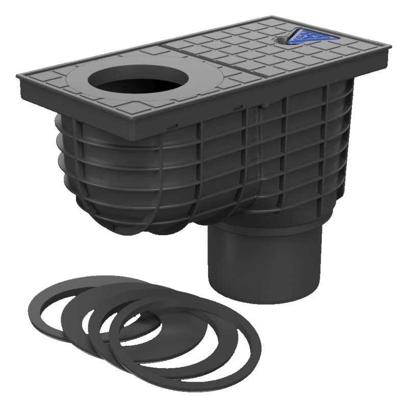 KÜLTÉRI VÍZNYELŐ LSV 110 305 X 155 MM, ÁTFOLYÁS: 400 LITER / PERC