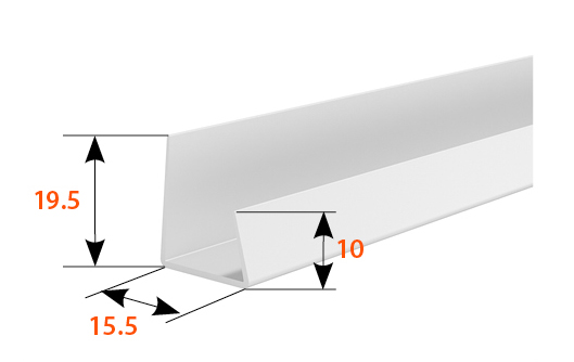 PVC BEFOGÓPROFIL CATNIC 3125, 3,00 FM / SZÁL