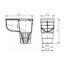 KÜLTÉRI VÍZNYELŐ LSV 110 305 X 155 MM, ÁTFOLYÁS: 400 LITER / PERC
