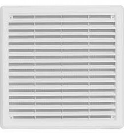 SZELLŐZŐRÁCS BEÉPÍTŐKERETTEL - VM 150 X 150 B 150 X 150 MM, ROVARHÁLÓVAL